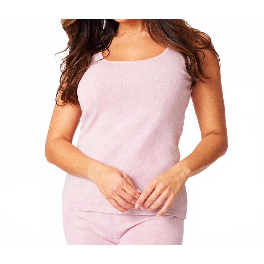 NEW ANGEL APPAREL stone wash tank top in blush